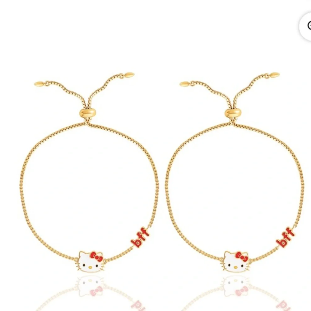 Hello Kitty BFF Gold and Red Charm Bracelets New